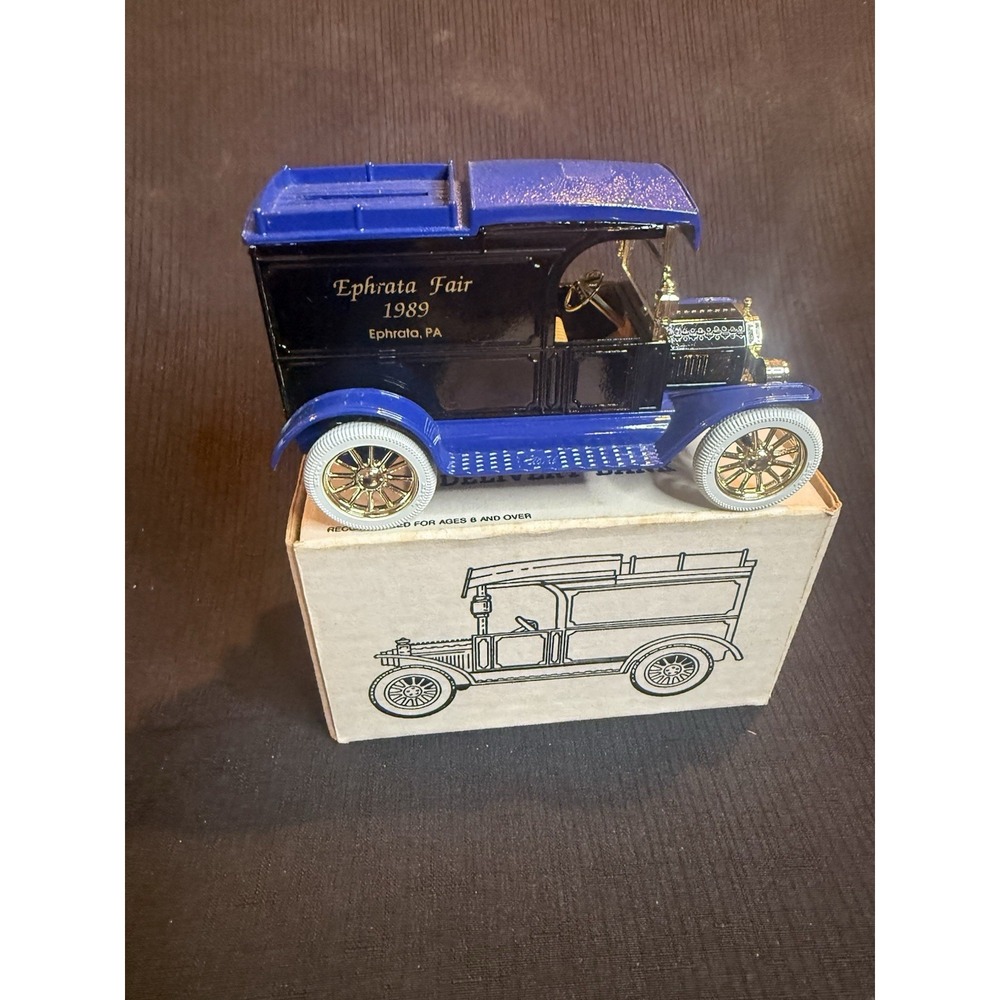 Ertl 1989 Ephrata Fair 1913 Ford Model T Delivery Truck Coin Bank Diecast NIB